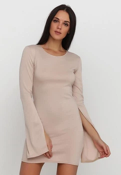 Женское платье Подіум Ebigail 23731-BEIGE S Бежевый
