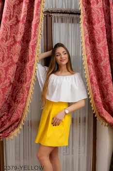 Жіноча спідниця Подіум Roberta 12379-YELLOW XS Жовтий