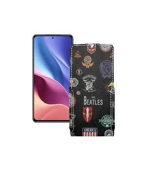 Чохол-фліп з екошкіри для телефону Xiaomi Redmi K40 2021 Бітлз
