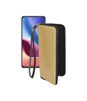 Чохол-гаманець з екошкіри для телефону Xiaomi Redmi K40 2021 Бежевий