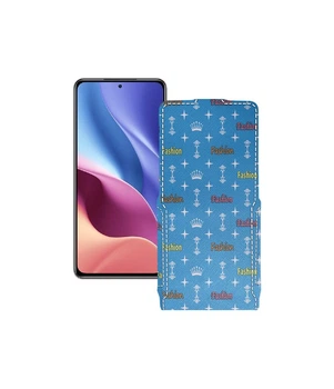 Чохол-фліп із екошкіри для телефону Xiaomi Redmi K40 2021 Фешн блакитний