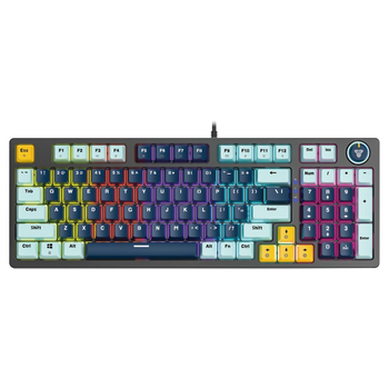 Ігрова механічна клавіатура Fantech ATOM81 MK875V2 Red Switch USB/Type-C провідна/функція Anti Ghosting для 26 клавіш Navy