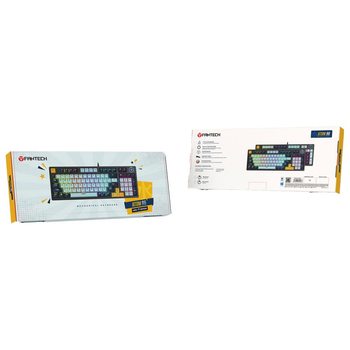 Ігрова механічна клавіатура Fantech ATOM81 MK875V2 Red Switch USB/Type-C провідна/функція Anti Ghosting для 26 клавіш Navy
