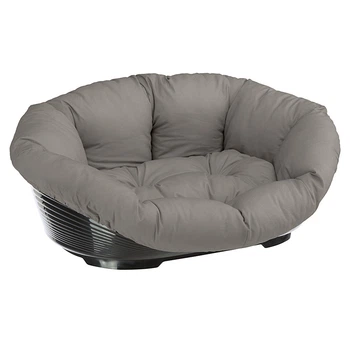 Лежак для кошек и собак пластиковый со съемной серой подушкой Ferplast SOFA 2