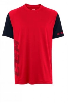 Футболка CCM Tech Tee Red/Black SR взрослая Размер S TTee-RED/BLK-SR-S