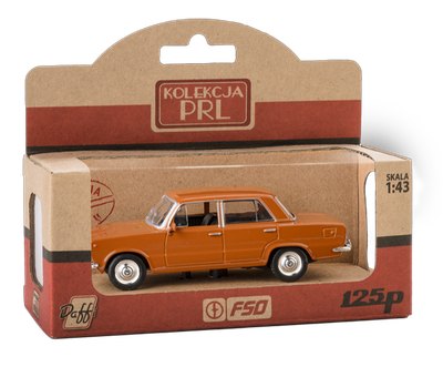 Pojazd metalowy Daffi PRL Fiat 125p Brązowy (5905422115880)