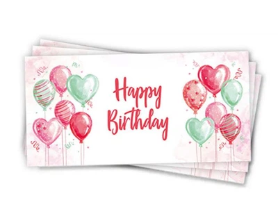 Конверты для денег Happy Birthday, 10 шт/уп
