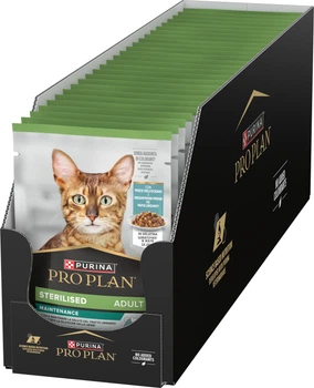 Упаковка вологого корму для дорослих стерилізованих кішок Purina Pro Plan Sterilised шматочки в желе з океанічною рибою 26 шт по 85 г (8445290969415)