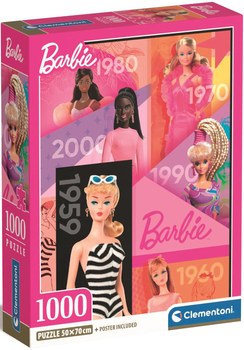 Puzzle Clementoni Compact Barbie 1000 elementów (8005125398065)