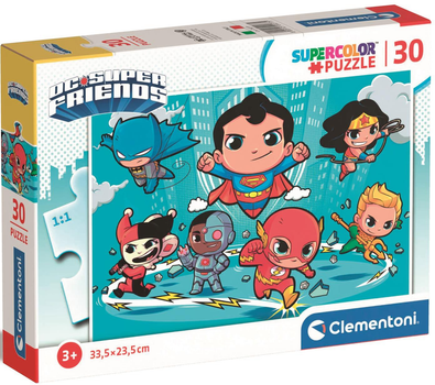 Пазли Clementoni Super Color Dc Comics Супердрузі 30 елементів (8005125202775)