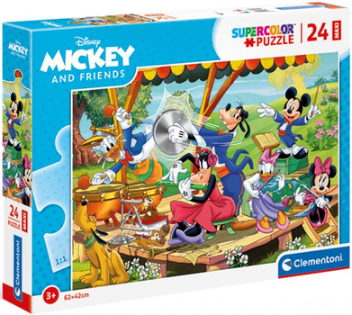 Puzzle Clementoni Maxi Super Kolor Mickey And Friends 24 elementy (8005125242184)