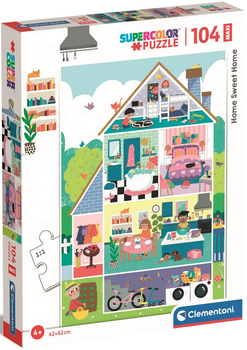 Puzzle Clementoni Maxi Super Kolor Home Sweet Home 104 elementy (8005125237753)