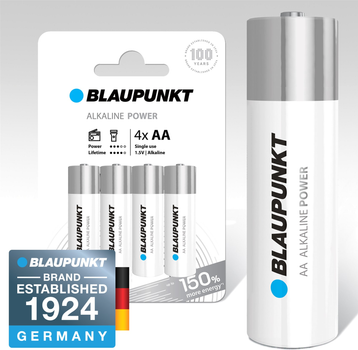 Набор батареек щелочных Blaupunkt Power Alkaline AA 4 шт (LR6BPO/4CP)