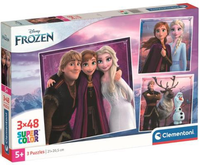 Puzzle Clementoni Super Kolor Frozen 3 po 48 elementów (8005125253067)