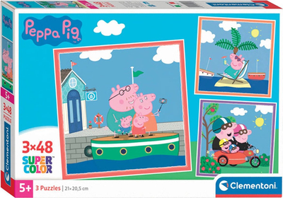 Puzzle Clementoni Super Kolor Peppa Pig 3 po 48 elementów (8005125252930)