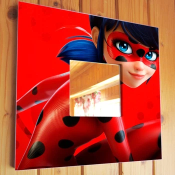 Декоративное зеркало "Леди Баг. Ladybug" подарок в детскую спальню