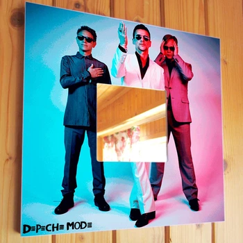 Декоративное зеркало "Група Depeche Mode. Депеш мод" подарок фанату рок музыки, декор в бар, клуб