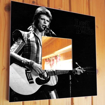 Зеркало "Дэвид Боуи. David Bowie" подарок для фанатов, поп-музыка, украшение интерьера в бар, клуб, спальню