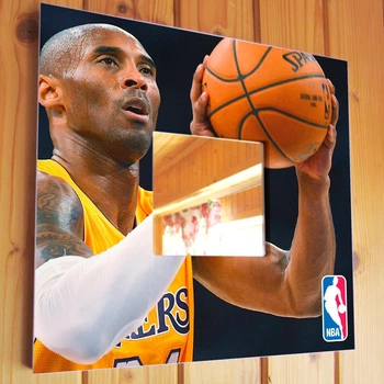 Зеркало "Коби Брайант. Kobe Bryant. Баскетбол" подарок для баскетболистов и фанатов, украшение спальни, спорт клуба