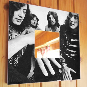 Декоративное зеркало "Группа Led Zeppelin. Лед Зеппелин" для фанатов рок музыки, украшение в бар, подарок