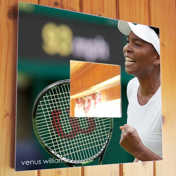 Декоративное зеркало "Теннисистка Винус Уильямс. Venus Williams" для любителей тенниса украшение интерьера для спорт клуба