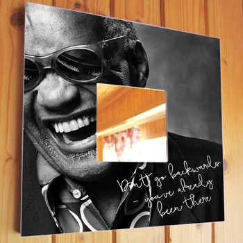 Декоративне дзеркало «Рей Чарльз. Ray Charles» подарунок для фанатів джазу, блюзу, музика, прикраса в бар, клуб, спальню