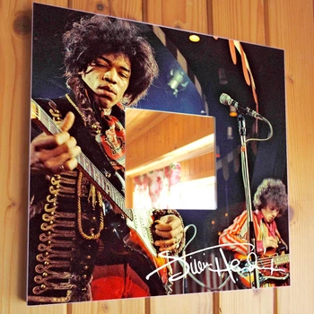 Декоративное зеркало "Джими Хендрикс. Jimi Hendrix" подарок для фанатов, рок-музыка, украшение в бар, клуб, спальню