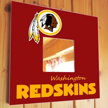 Зеркало "Washington Redskins" американский футбол NFL команды, для фанатов НФЛ, подарок для спальни, спорт клуба, бара