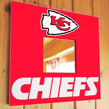 Зеркало "Kansas City Chiefs" американский футбол NFL команды, для фанатов НФЛ, подарок для спальни, спорт клуба, бара
