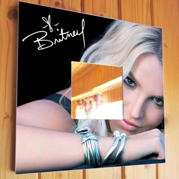 Зеркало "Певица Бритни Спирс. Britney Spears" для фанатов, поп музыка, украшение интерьера в бар, клуб, кафе, спальню