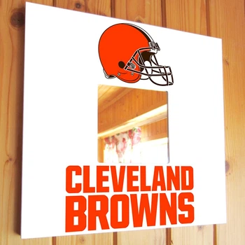 Зеркало "Cleveland Browns" американский футбол NFL команды, для фанатов НФЛ, подарок для спальни, спорт клуба, бара