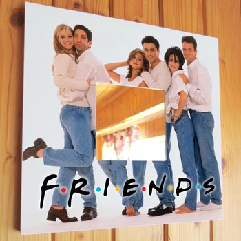 Декоративное зеркало "Герои сериала Друзья. Friends" стильное украшение интерьера спальни, кафе, бара, подарок фанатам