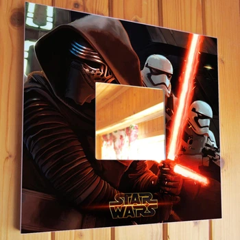 Зеркало "Звёздные войны. Star Wars" подарок фанату фильма, декор интерьера для спальни, кафе, игровой