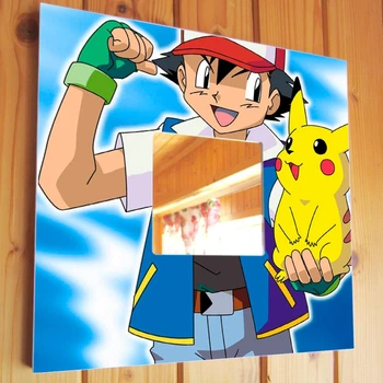 Декоративное зеркало "Герои Покемон. Pokemon" украшение интерьера для фанатов аниме, манга, в спальню, игровую комнату