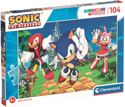 Puzzle Clementoni Super Kolor Sonic 104 elementy (8005125272563)