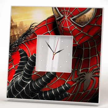 Часы "Человек-паук, Спайдермен, Spider-Man" для фанатов Marvel, подарок, декор спальни, в детскую комнату