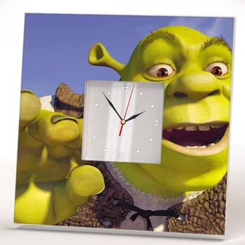 Часы "Шрек. Shrek" герои мультфильма, украшение для детской комнаты, спальни, игровой комнаты