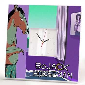 Стильные часы "Конь БоДжек. BoJack Horseman" украшение интерьера спальни, бара, кафе