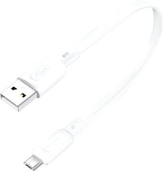 Кабель Foneng Silicone Flat Cable (2.1A) microUSB 25 см (X107-CA-MU)