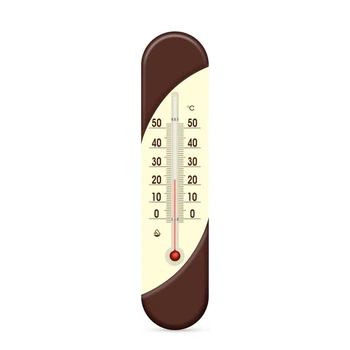 Термометр комнатный со шкалой (от 0°C до +50°C) высота 19 см (СП 300190)