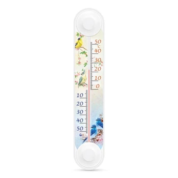 Термометр оконный -50 ° +50 °C высота 20.5 см рисунок Соловьи (СП 300166)