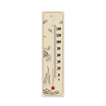 Термометр для сауны и бани деревянный (от 0°C до +120°C) высота 30 см 300471