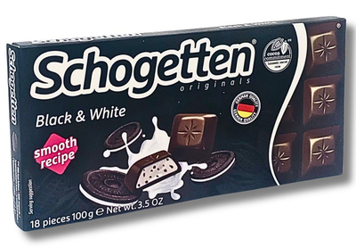 Шоколад Schogetten молочный черный с белым Black & White 100г