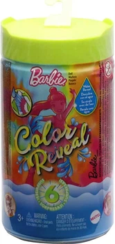 Игровой набор Барби Тубус с 6 сюрпризами Barbie Color Reveal Chelsea Doll with 6 Surprises Neon Tie-Dye Series HCC90