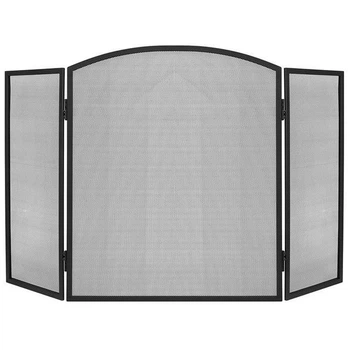 Защитный каминный экран заслонка Kaminer PK013 металлическая 118 x 76 см (8787)