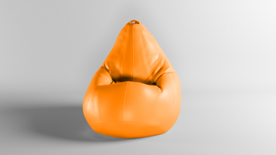 Крісло-мішок SkyPuff груша , XXL - 140х100 Екошкіра Zeus Delux Orange