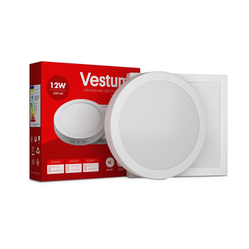 Светильник LED накладной квадратный Vestum 12W 6000K 220V