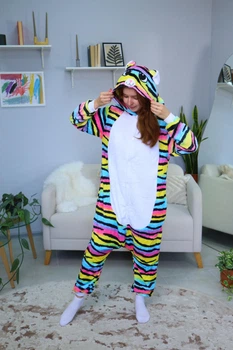 Піжама Кігурумі My Kigu Жіноча Райдужна Кішка Різнобарвна Розмір М 155-165 см (103641)