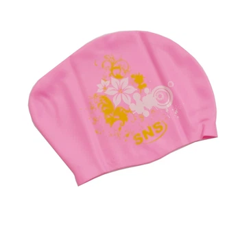 Шапочка для плавання для довгого волосся pink flowers SVN-1343