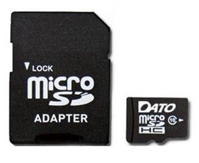 Карта памяти MicroSDHC 8GB UHS-I Class 10 Dato + SD-adapter (DLTT)